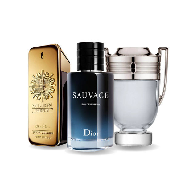 Promotivni paket 3 parfema: Paco Rabanne ONE MILLION, Dior SAUVAGE i Paco Rabanne INVICTUS 100 ml.