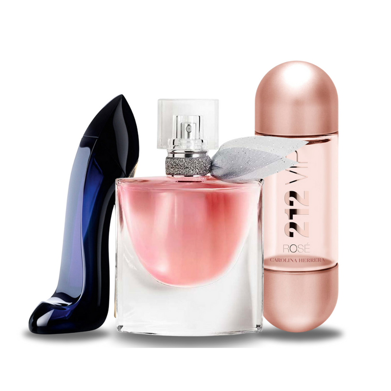 Promotivni paket 3 parfema: Carolina Herrera GOOD GIRL, Lancôme LA VIE EST BELLE i Carolina Herrera 212 VIP ROSÉ 100 ml.