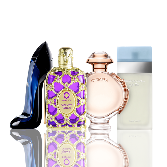 Combo 4 Parfemi - Light Blue + Orientica Velvet Gold + Good Girl + Olympea 100ML